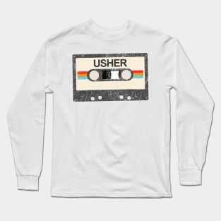 Usher kurniamarga vintage cassette tape Long Sleeve T-Shirt